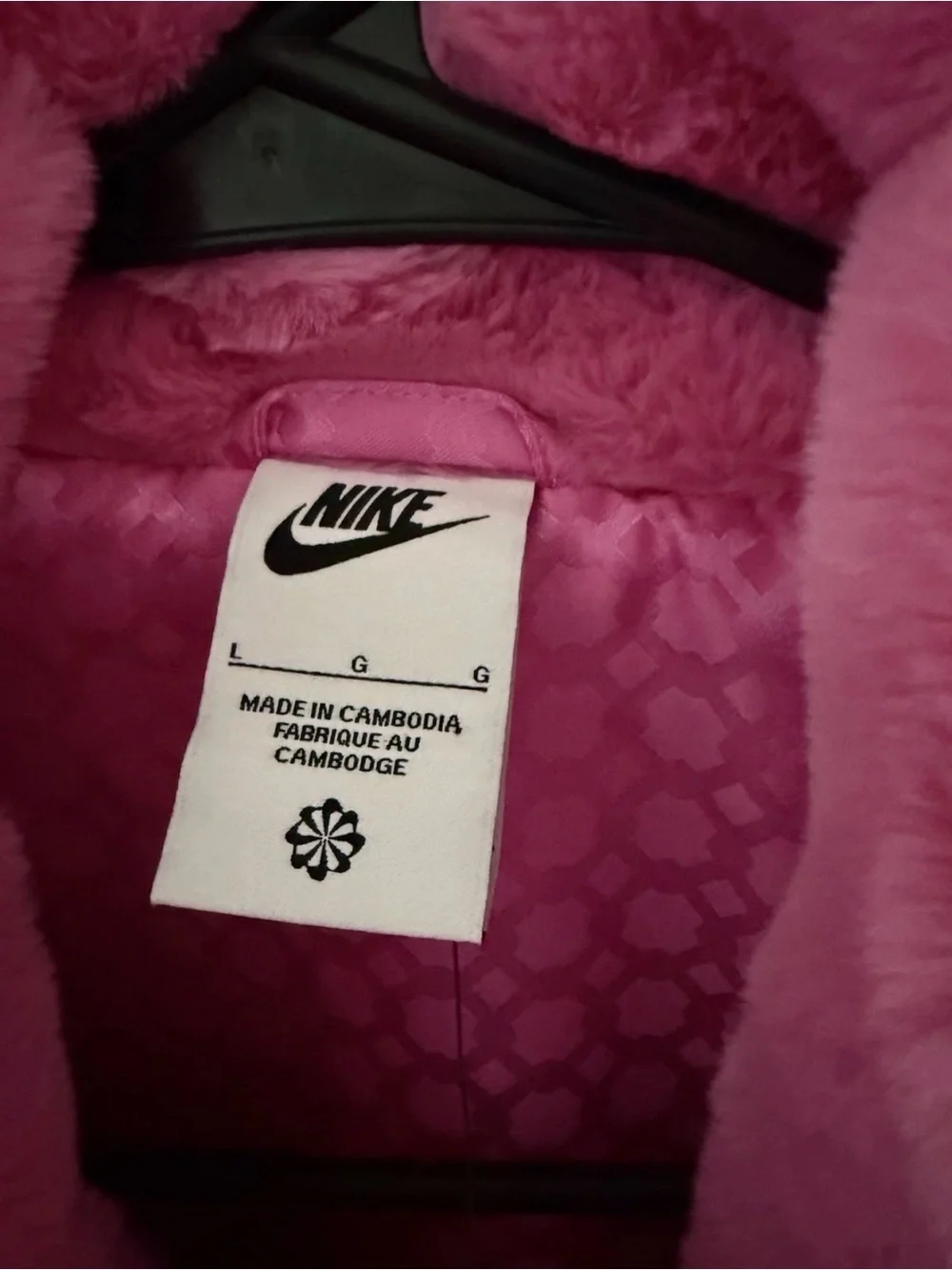 Nike Naomi Osaka Full Zip Varsity Wool Jacket Pink Women’s Large HV2058-675